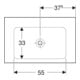 Geberit Meuble vasque One 75x48 cm, sans robinet + trop-plein, blanc KeraTect-5
