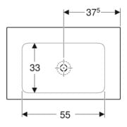 Geberit Meuble vasque One 75x48 cm, sans robinet + trop-plein, blanc KeraTect-5