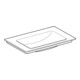Geberit Meuble vasque One 75x48 cm, sans robinet + trop-plein, blanc KeraTect