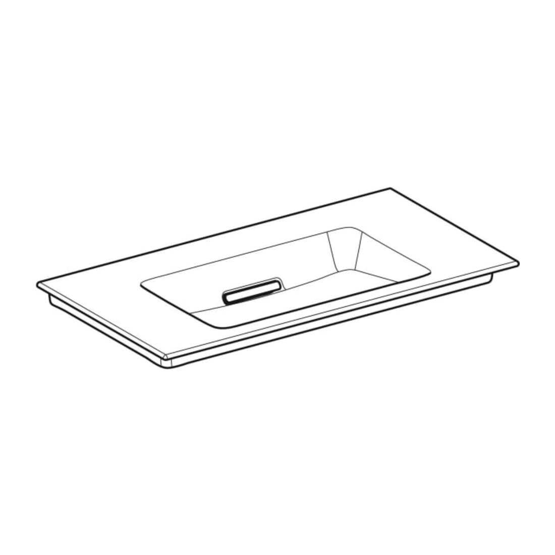 Geberit Meuble vasque One 90 cm, sans robinet + trop-plein, blanc K-Tect/Bl
