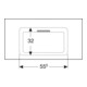 Geberit Meuble vasque One 90 cm, sans robinet + trop-plein, blanc K-Tect/Bl