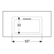 Geberit Meuble vasque One 90 cm, sans robinet + trop-plein, blanc K-Tect/Bl-4