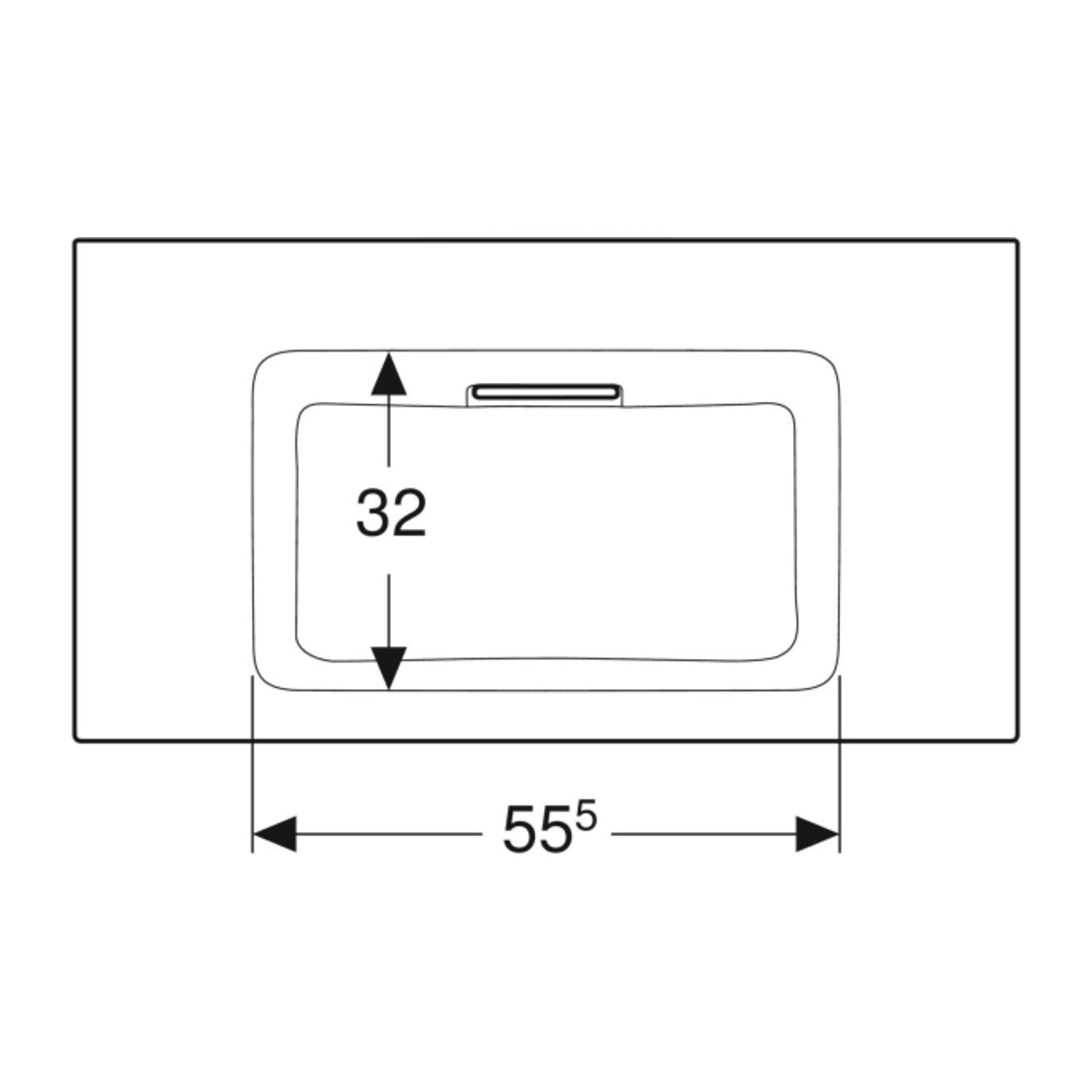 Geberit Meuble vasque One 90 cm, sans robinet + trop-plein, blanc K-Tect/Bl