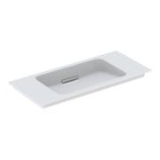 Geberit Meuble vasque One 90x40 cm, sans trop-plein, blanc K-Tec/Bl chromé