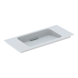 Geberit Meuble vasque One 90x40 cm, sans trop-plein, montage mural, blanc K-Tect/Blanc brillant