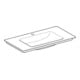 Geberit Meuble vasque One 90x48 cm, mitigeur, sans trop-plein, blanc K-Tect-4
