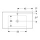 Geberit Meuble vasque One 90x48 cm, mitigeur, sans trop-plein, blanc K-Tect