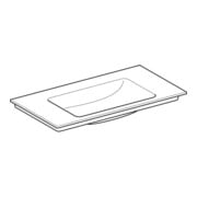 Geberit Meuble vasque One 90x48 cm, sans robinet + trop-plein, blanc KeraTect-2