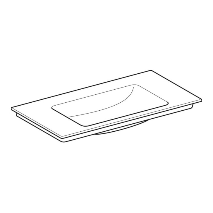 Geberit Meuble vasque One 90x48 cm, sans robinet + trop-plein, blanc KeraTect