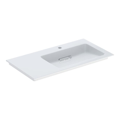 Geberit Meuble vasque One 90x48 cm, sans trou, blanc K-Tect/Bl, robinet à droite