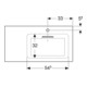Geberit Meuble vasque One 90x48 cm, sans trou, blanc K-Tect/Bl, robinet à droite