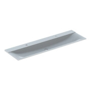 Geberit Meuble vasque Xeno2 160x48 cm, 2 trous robinetterie, sans trop-plein, blanc alpin