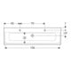 Geberit Meuble vasque Xeno2 160x48 cm, 2 trous robinetterie, sans trop-plein, blanc alpin