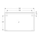 Geberit Miroir lumineux Option Basic éclairage haut, 140x90 cm