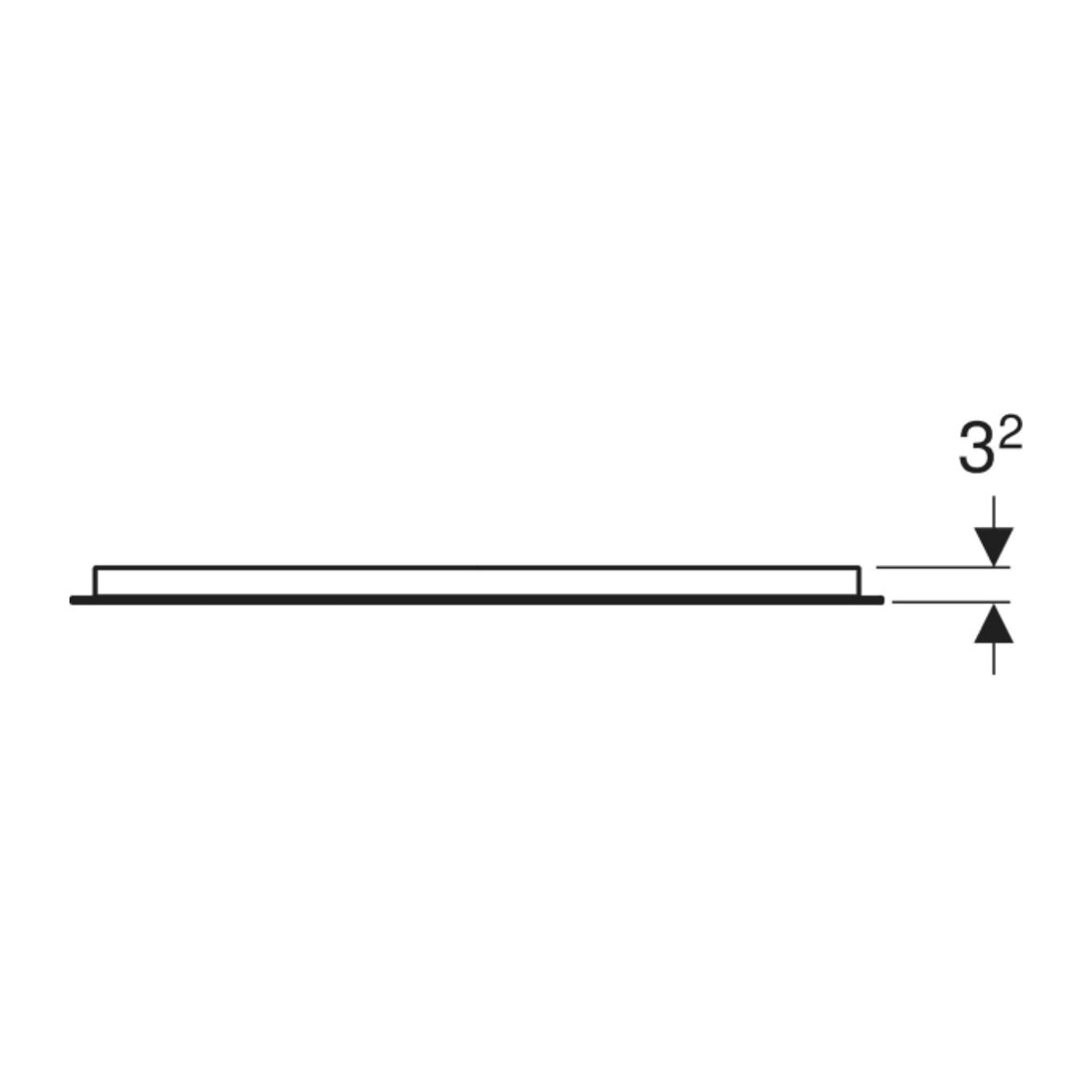 Geberit Miroir lumineux Option Basic éclairage haut, 70x70 cm