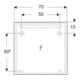 Geberit Miroir lumineux Option Basic éclairage haut, 70x70 cm