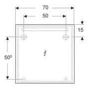 Geberit Miroir lumineux Option Basic éclairage haut, 70x70 cm-5