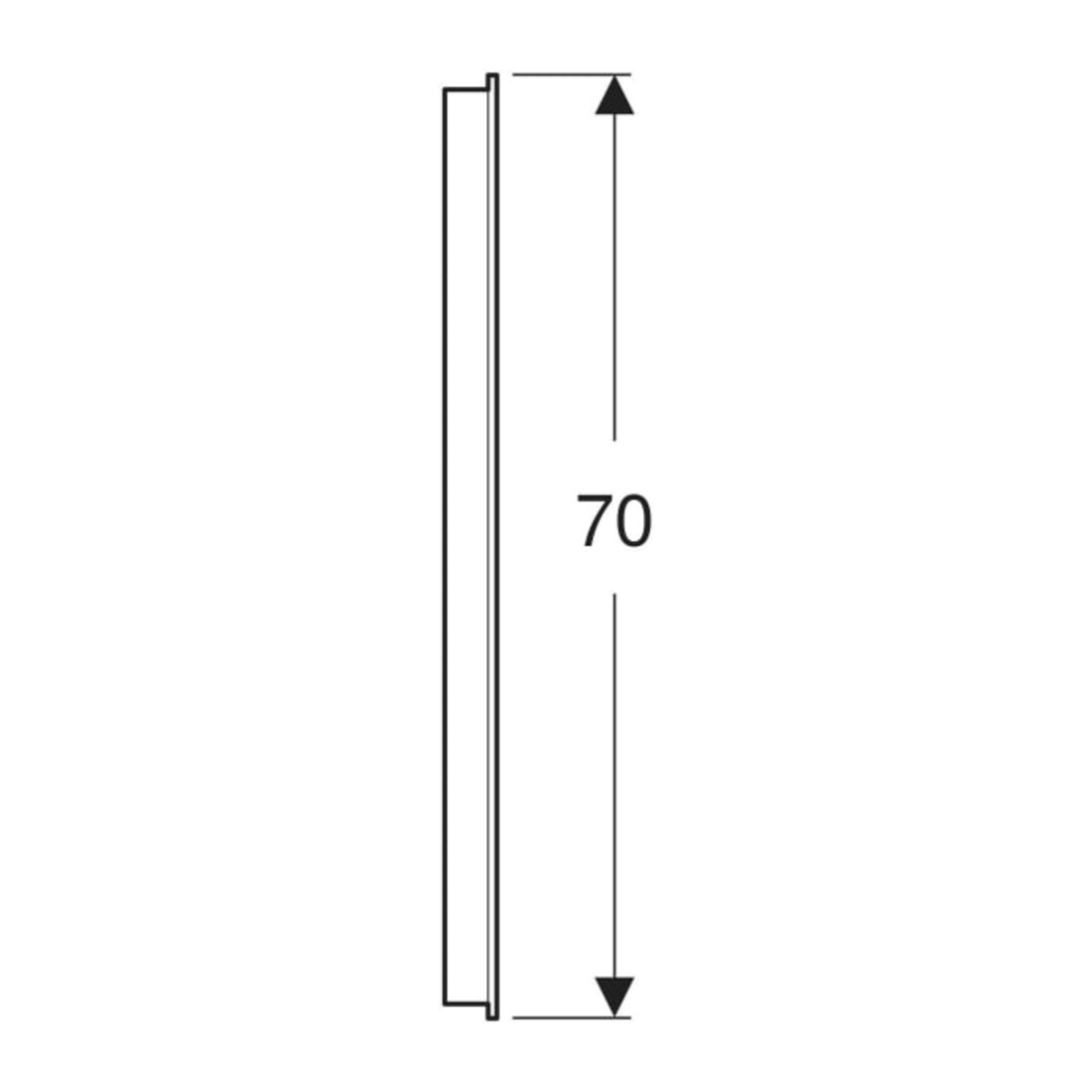 Geberit Miroir lumineux Option Basic éclairage haut, 70x70 cm