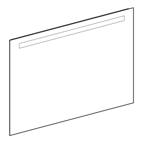 Geberit Miroir lumineux Option Basic éclairage supérieur, 100x70 cm