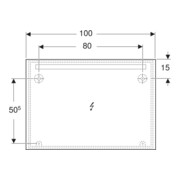 Geberit Miroir lumineux Option Basic éclairage supérieur, 100x70 cm-5