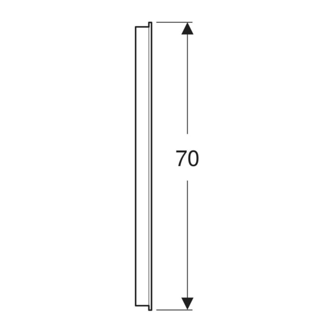 Geberit Miroir lumineux Option Basic éclairage supérieur, 100x70 cm