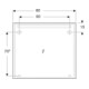 Geberit Miroir lumineux Option Basic éclairage supérieur, 100x90 cm