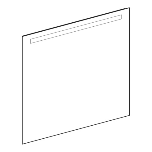 Geberit Miroir lumineux Option Basic éclairage supérieur, 100x90 cm