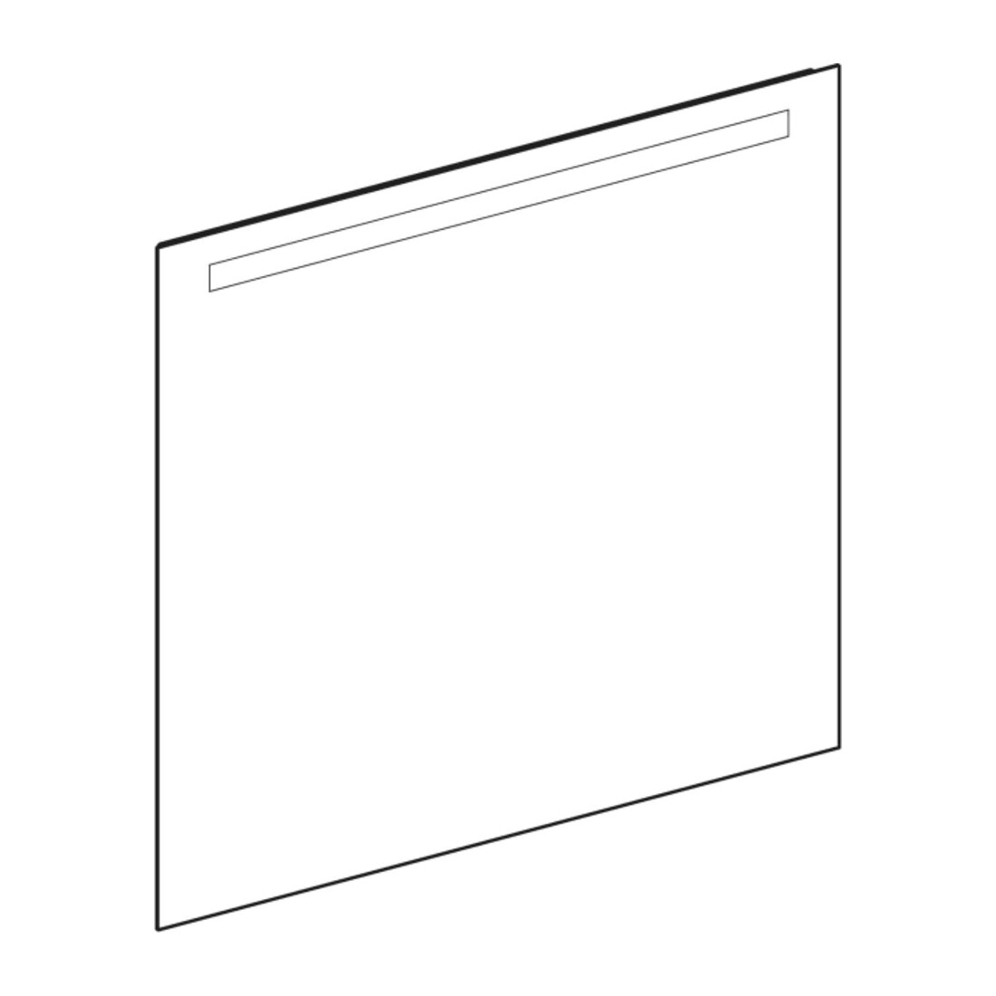 Geberit Miroir lumineux Option Basic éclairage supérieur, 100x90 cm
