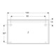 Geberit Miroir lumineux Option Basic éclairage supérieur, 120x70 cm
