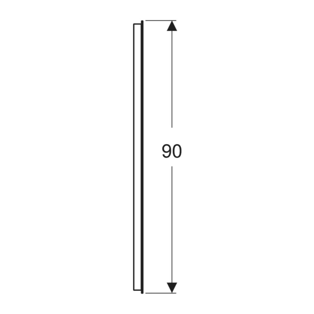 Geberit Miroir lumineux Option Basic éclairage supérieur, 120x90 cm