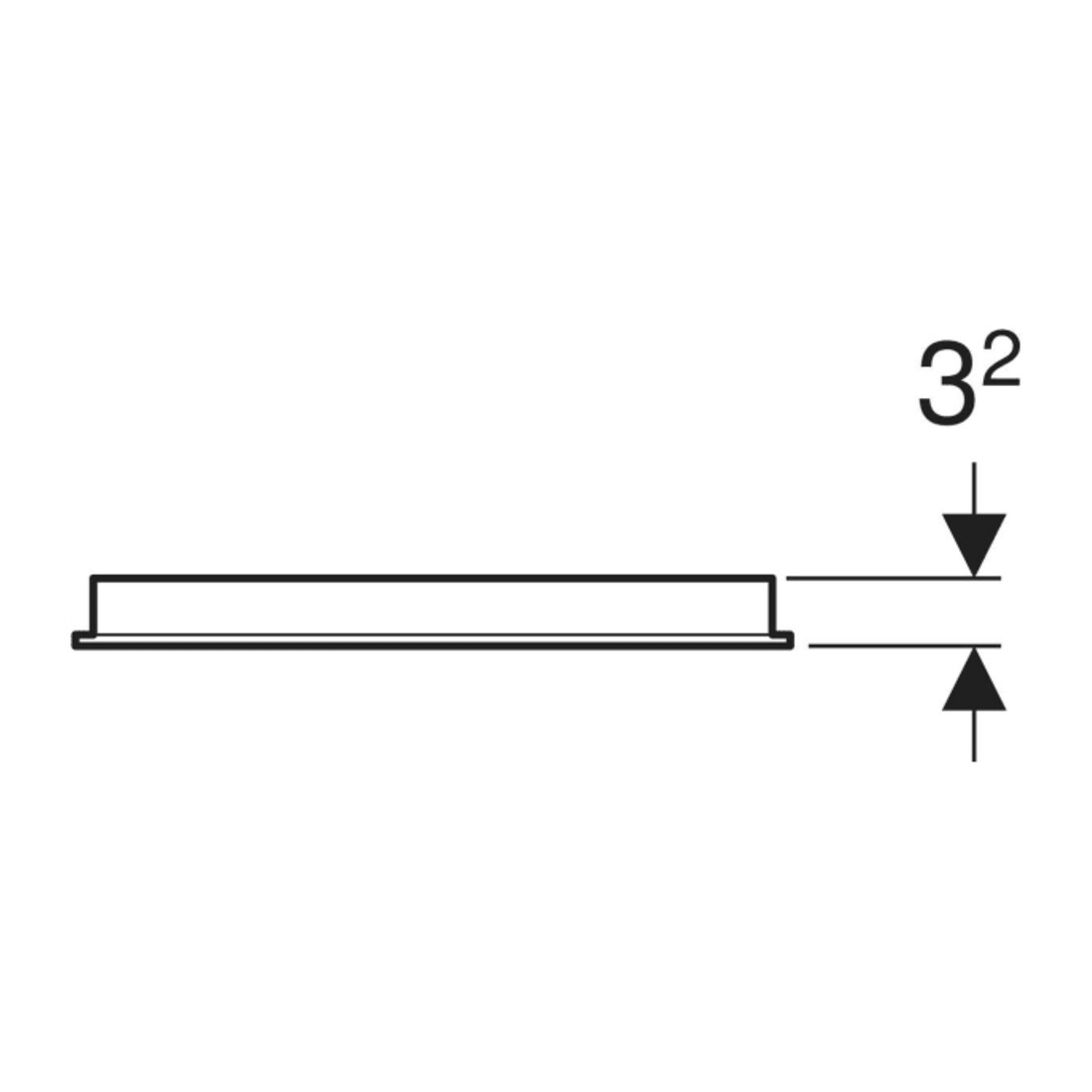 Geberit Miroir lumineux Option Basic éclairage supérieur, 40x70 cm