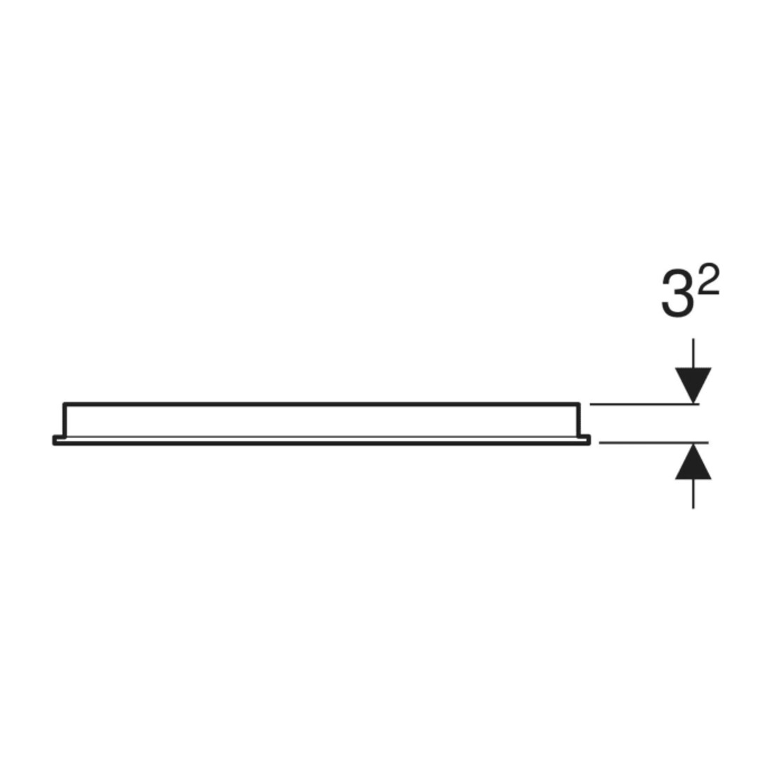 Geberit Miroir lumineux Option Basic éclairage supérieur, 50x70 cm