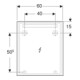 Geberit Miroir lumineux Option Basic éclairage supérieur, 60x70 cm