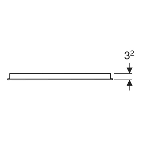 Geberit Miroir lumineux Option Basic éclairage supérieur, 60x70 cm