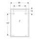 Geberit Miroir lumineux Option Basic éclairage supérieur, 60x90 cm