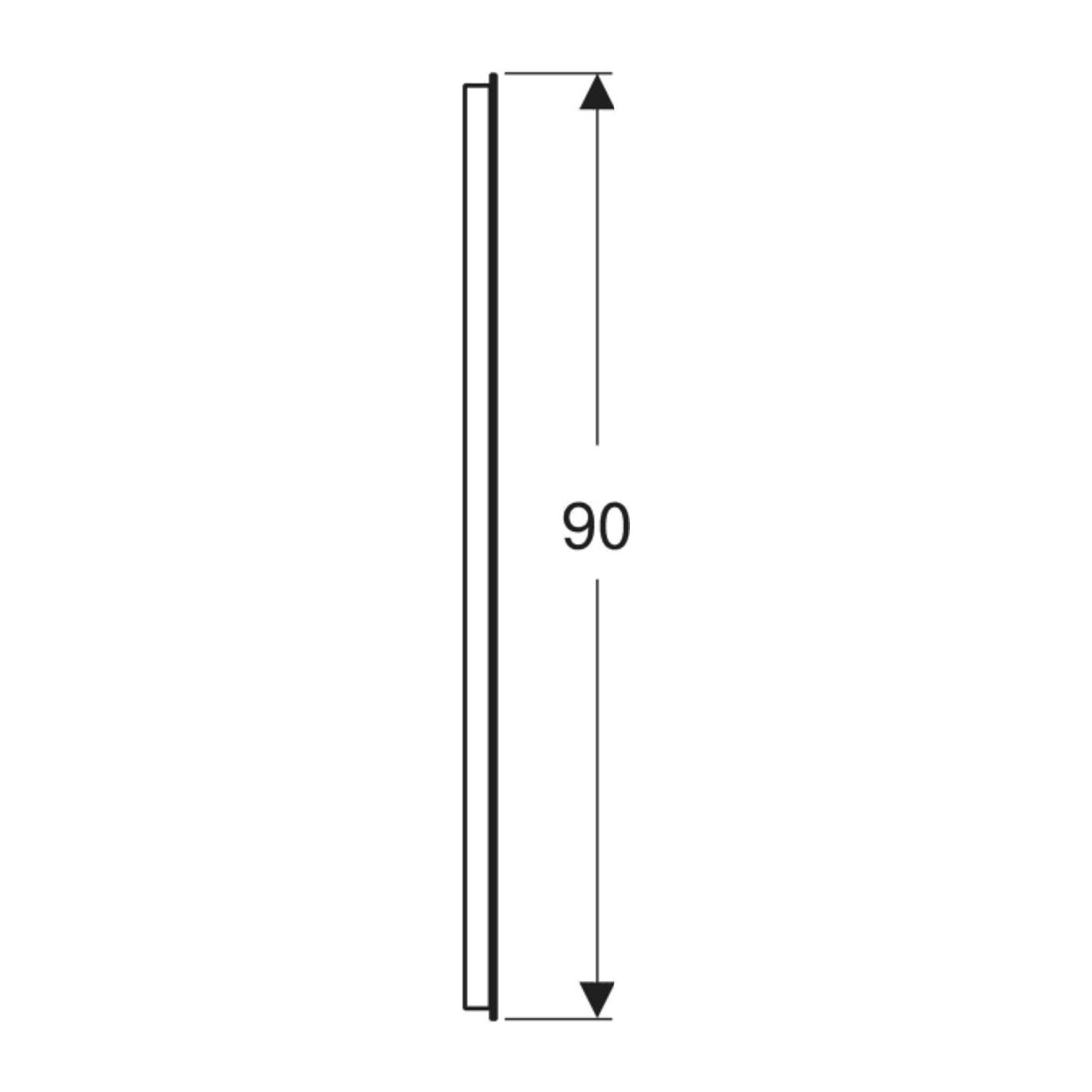Geberit Miroir lumineux Option Basic éclairage supérieur, 60x90 cm