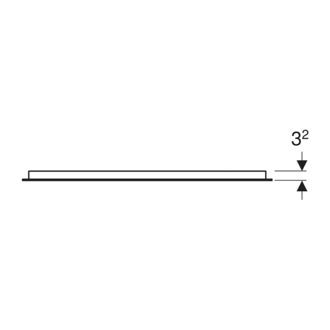 Geberit Miroir lumineux Option Basic éclairage supérieur, 80x70 cm