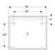 Geberit Miroir lumineux Option Basic éclairage supérieur, 80x70 cm