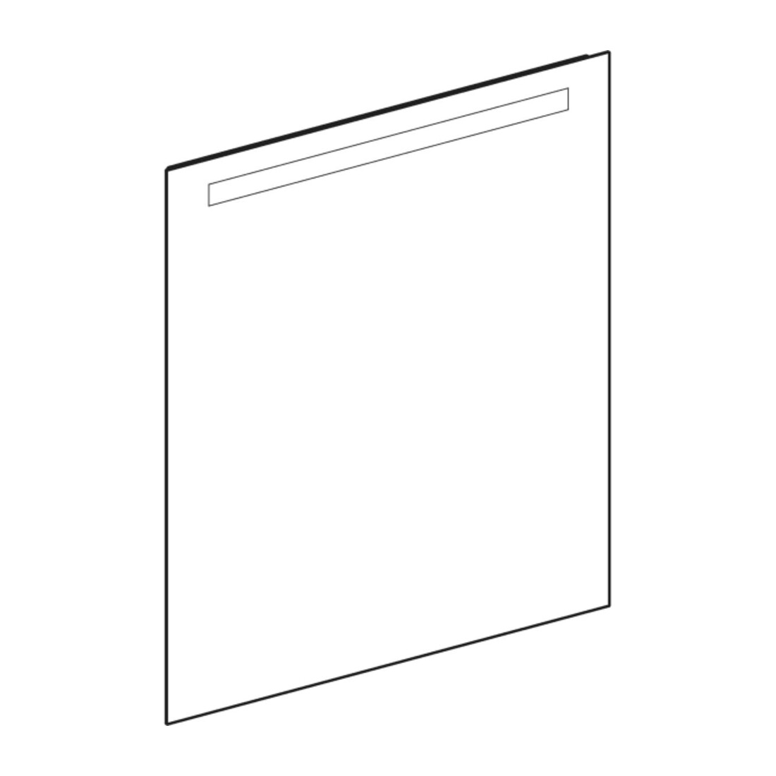 Geberit Miroir lumineux Option Basic éclairage supérieur, 80x90 cm