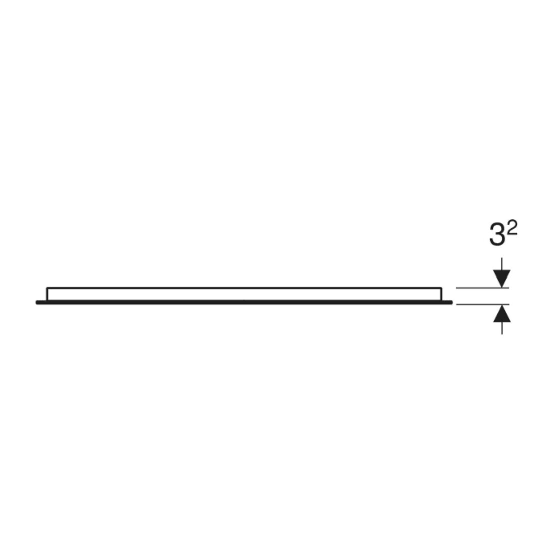Geberit Miroir lumineux Option Basic éclairage supérieur, 80x90 cm