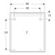 Geberit Miroir lumineux Option Basic éclairage supérieur, 80x90 cm-5