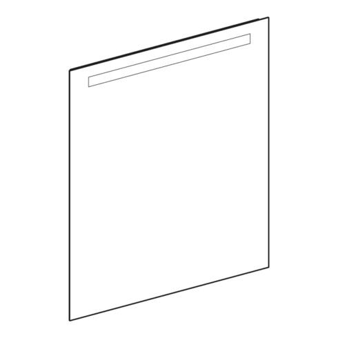Geberit Miroir lumineux Option Basic éclairage supérieur, 80x90 cm