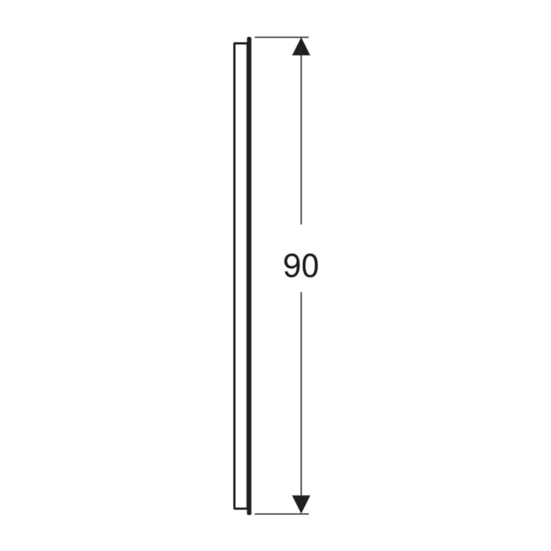 Geberit Miroir lumineux Option Basic éclairage supérieur, 80x90 cm