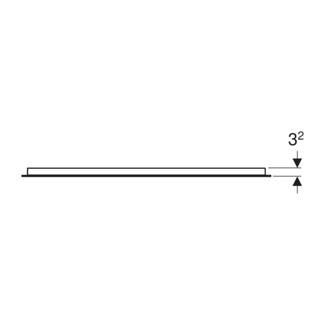 Geberit Miroir lumineux Option Basic éclairage supérieur, 90x70 cm