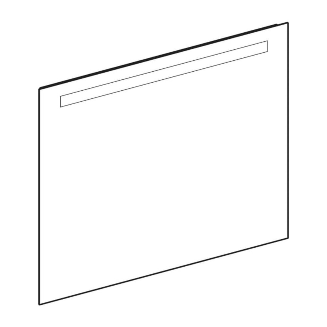 Geberit Miroir lumineux Option Basic éclairage supérieur, 90x70 cm