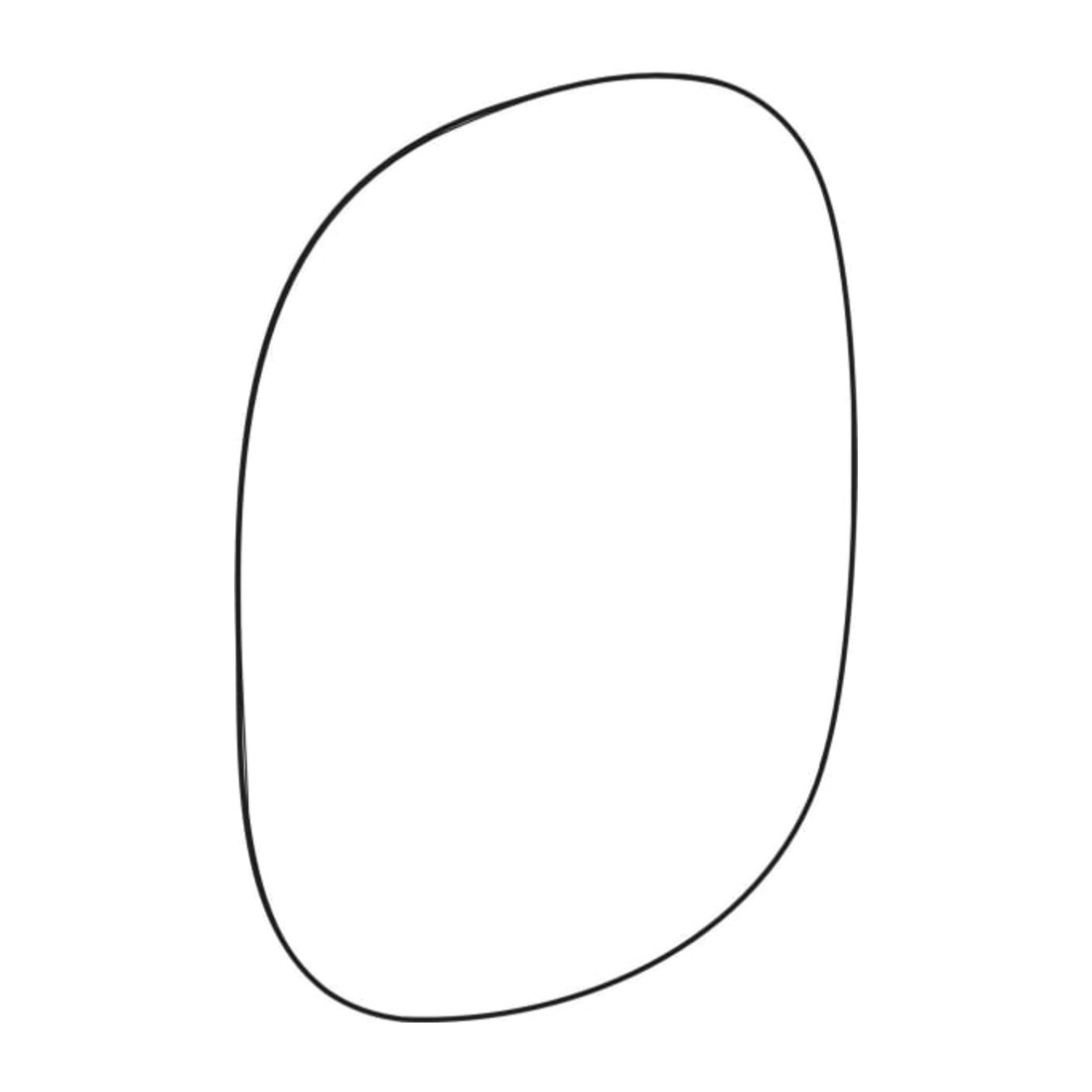 Geberit Miroir lumineux Option Oval 80x60 cm, éclairage indirect