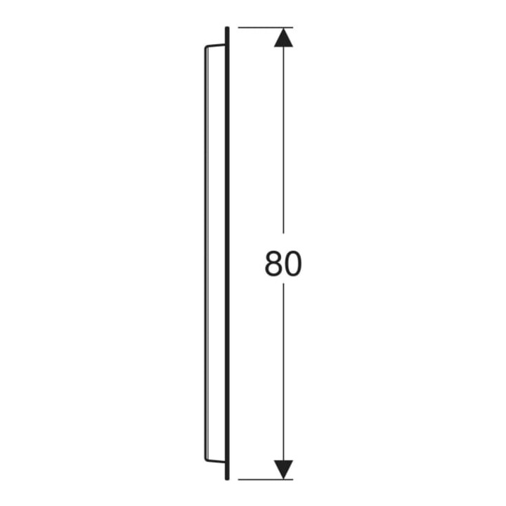 Geberit Miroir lumineux Option Oval 80x60 cm, éclairage indirect