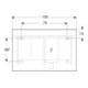 Geberit Miroir lumineux Option Plus 105x70 cm, avec éclairage direct/indirect, aluminium