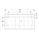 Geberit Miroir lumineux Option Plus 135x70 cm, s m/Al el, éclairage dir./ind.