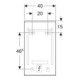 Geberit Miroir lumineux Option Plus 40x70 cm, alu anodisé, éclairage dir./ind.